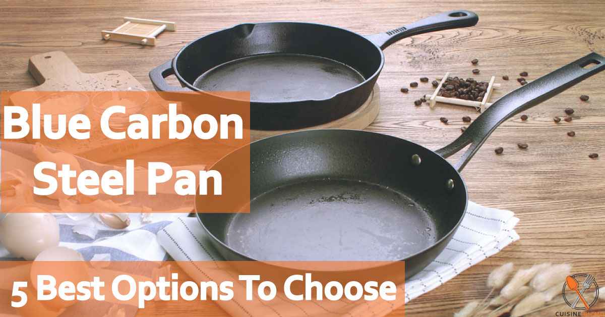 blue carbon steel pan
