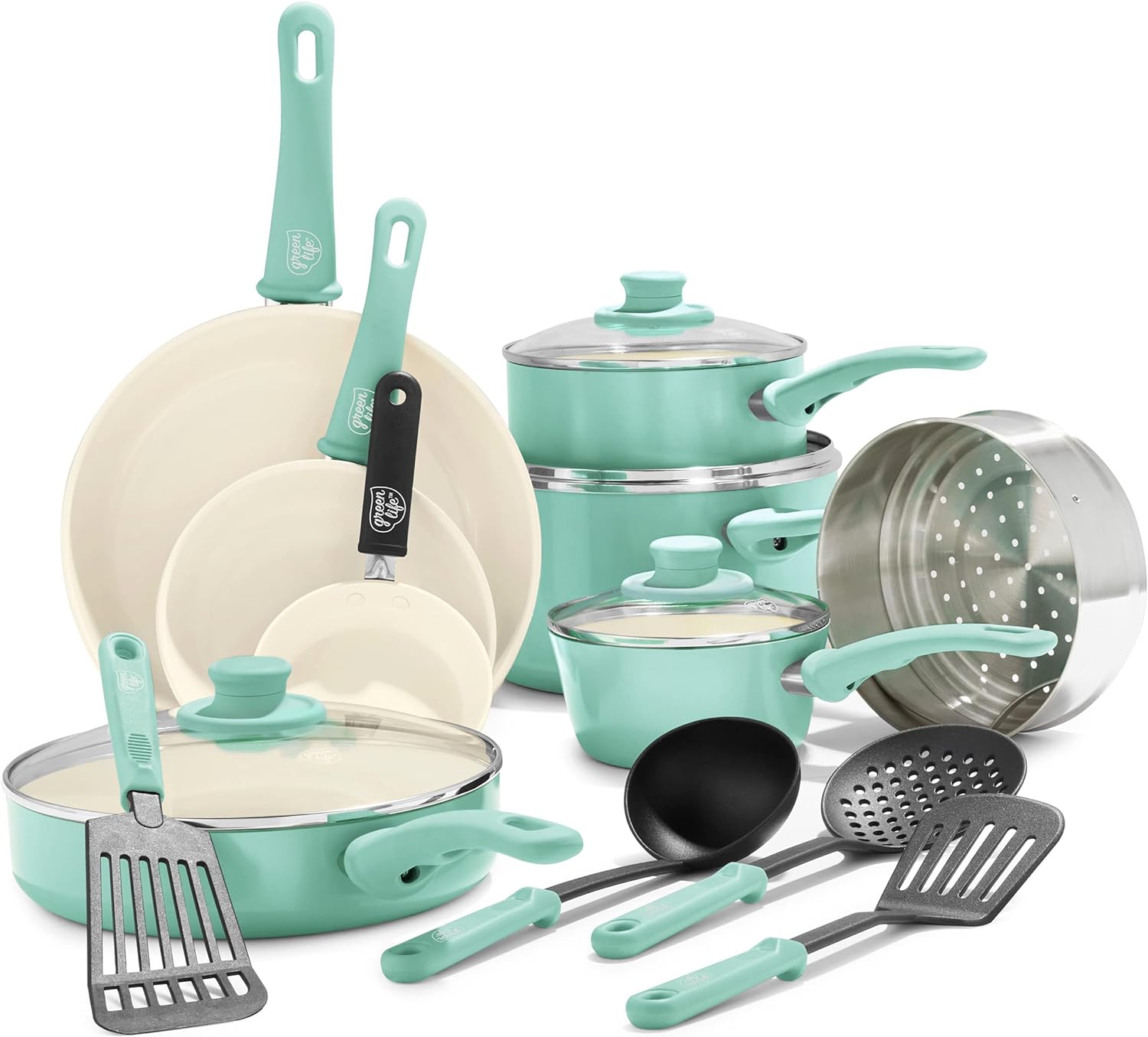  GreenLife Ceramic Nonstick, Cookware Sets 
