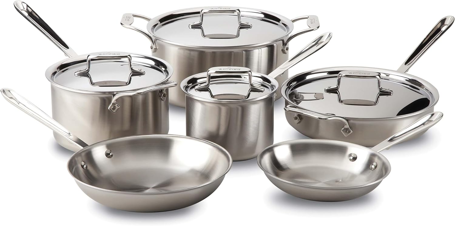 All Clad D5 Stainless Cookware Set,10-Piece