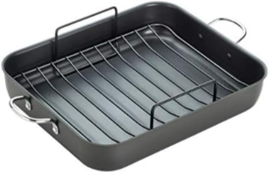 T-fal Hard Anodized Roaster Pan with Rack