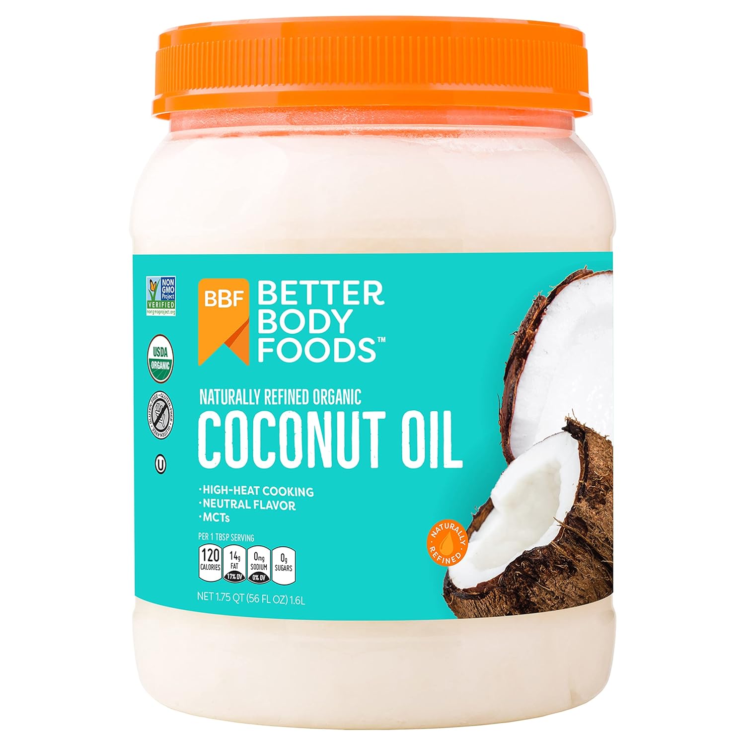 BetterBody Foods Naturally Refined Organic Coconut Oil