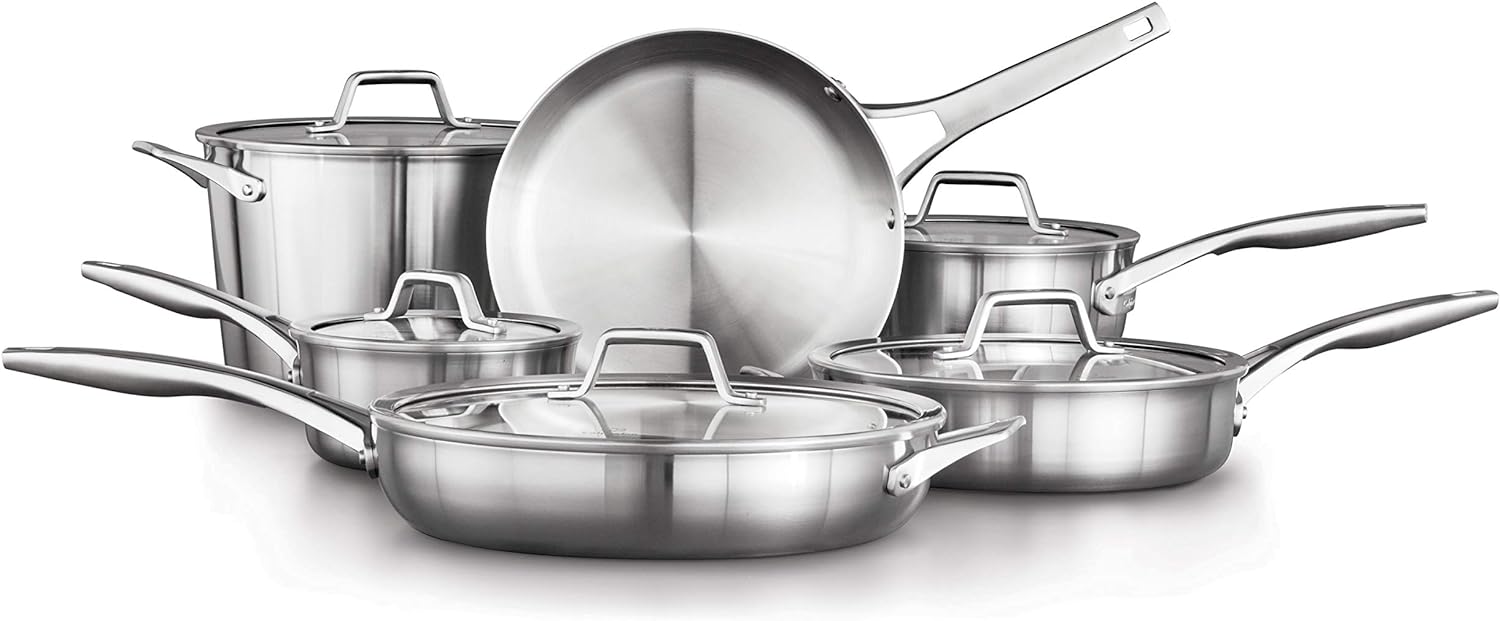 Calphalon 11-Piece Pots and Pans Set, Stainless Steel
