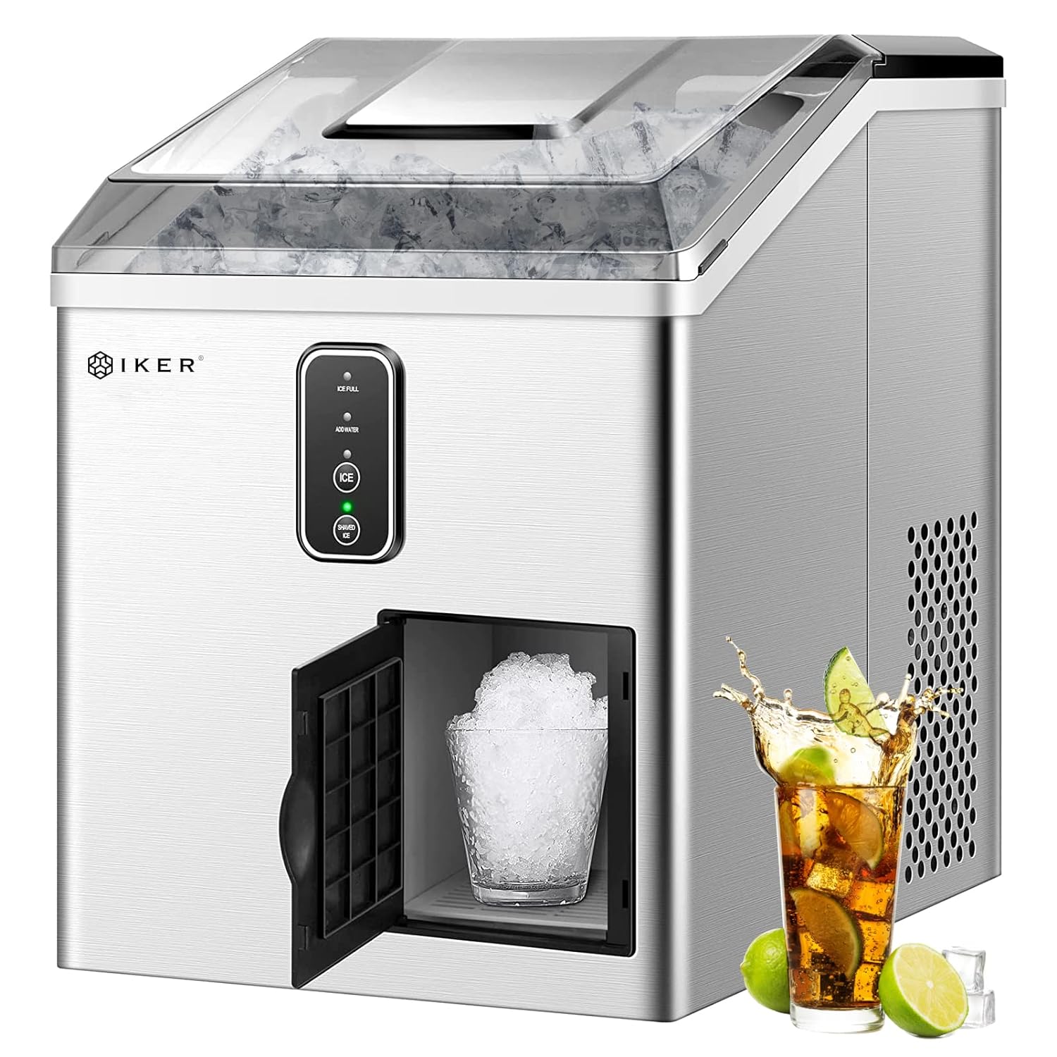 IKER Ice Maker and Ice Shaver Machine Countertop