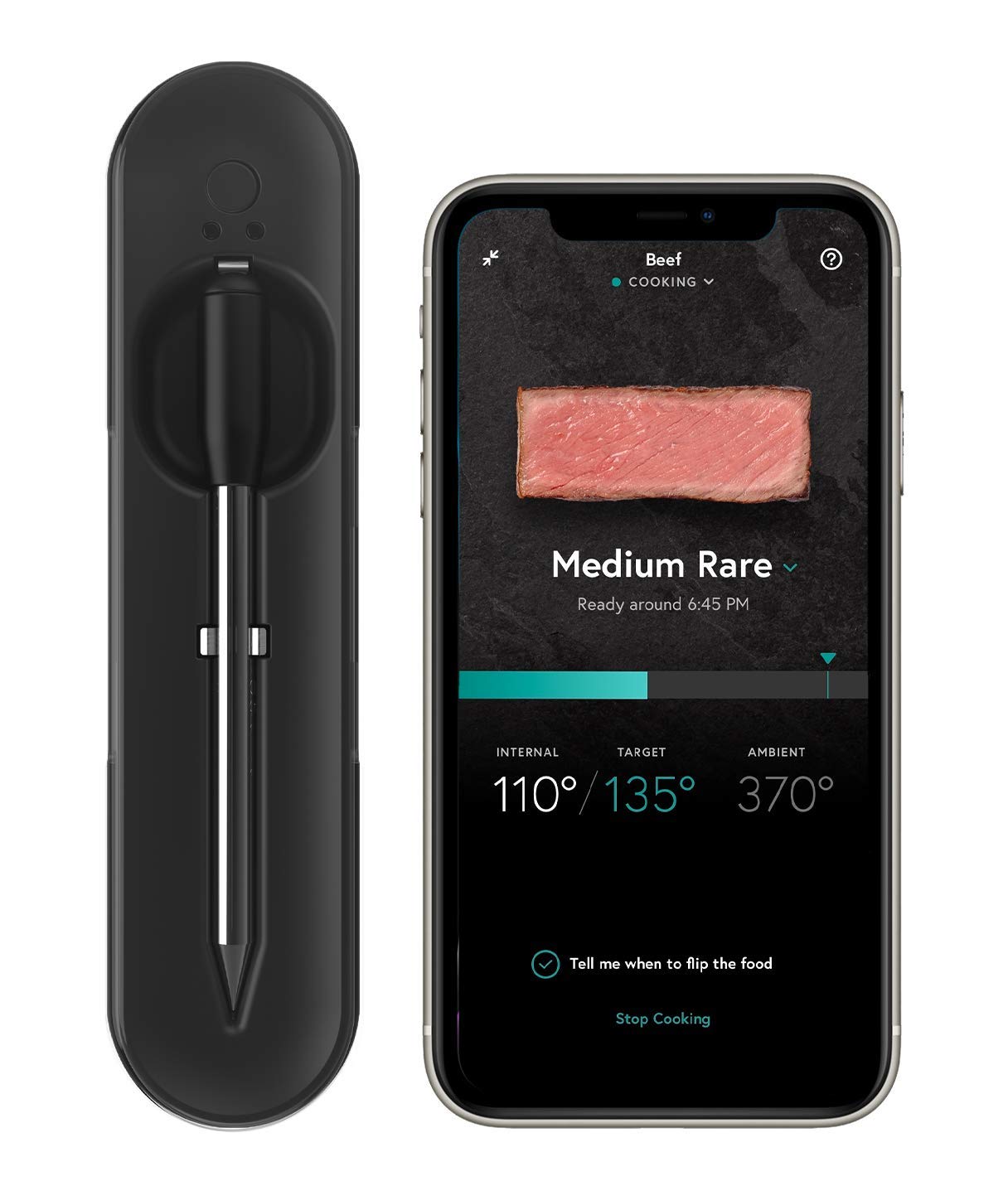 Yummly YTE000W5KB Premium Wireless Smart Meat Thermometer 