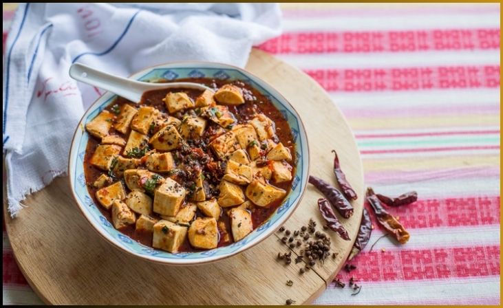 Chinese Mapo Tofu Pizza