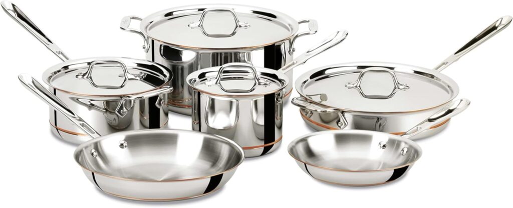 All-Clad Copper Core 5-ply Bonded Cookware Set is the Best Overall