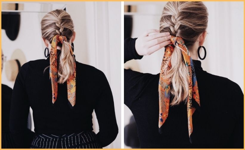 Scarf Wrapped Ponytail